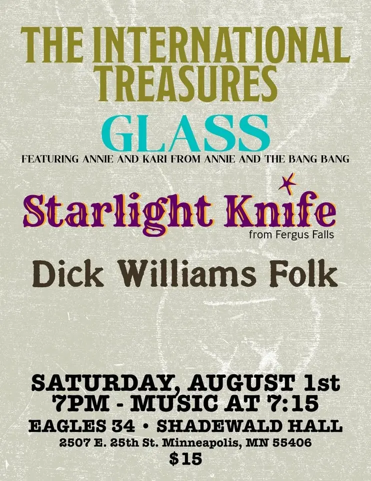 The International Treasures, Glass, Starlight Knife and Dick Williams Folk