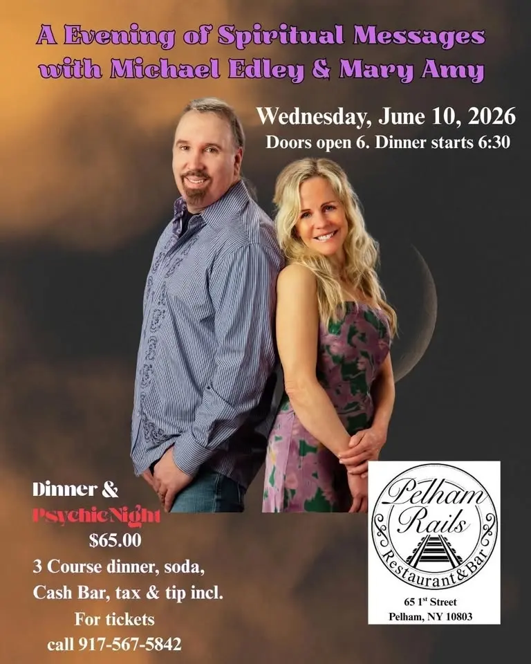 An Evening of Spiritual Messages with Mary Amy and Michael Edley in Pelham N.Y