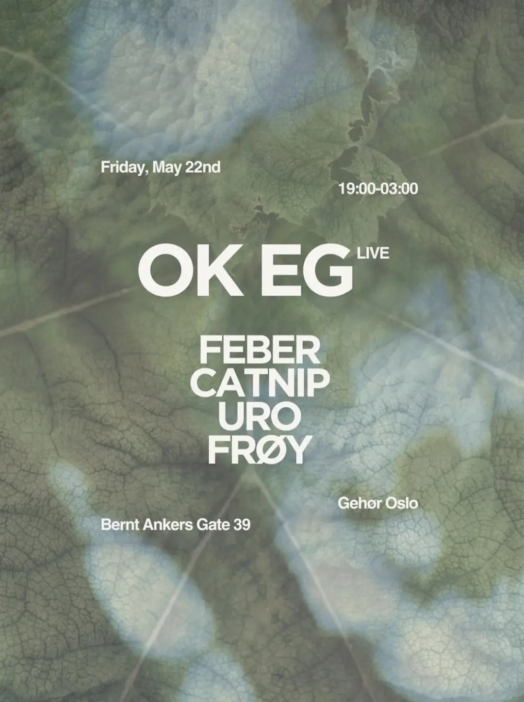 OK EG (live) Support: Feber - Catnip - Uro - Frøy
