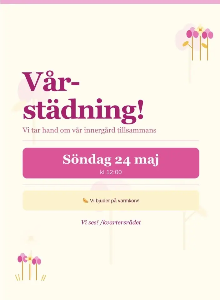 Vårstädning & Grill på gården