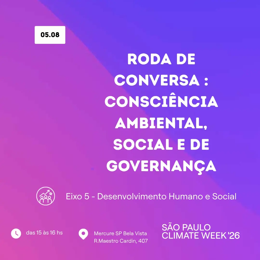 Roda de Conversa: Consciência Ambiental, Social e de Governança.
