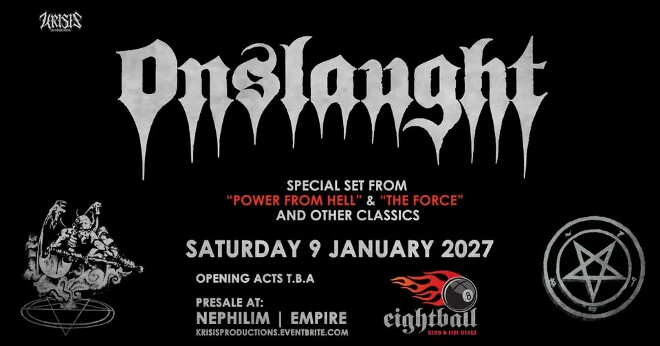 ONSLAUGHT Live in Thessaloniki - Oldschool Set from “Power from Hell" & "The Force" Albums