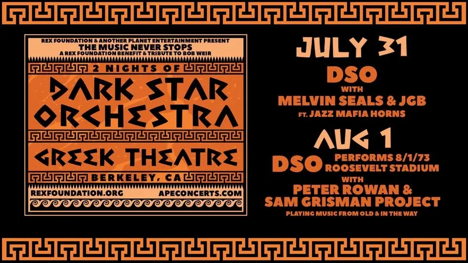 Dark Star Orchestra: A Benefit For The Rex Foundation at Greek Theatre - Two Nights!