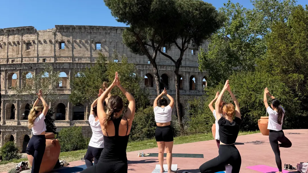 Colosseum View Yoga in English