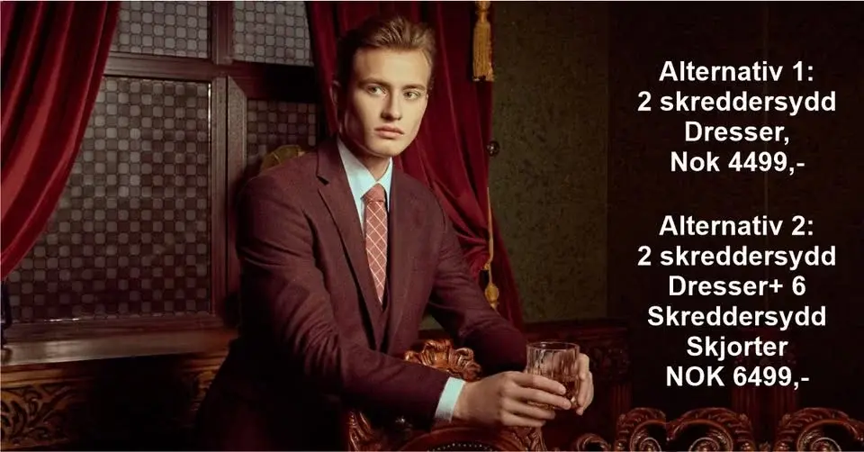 Skräddarsydda kostymer, James Collections, Stockholm. 2 Skräddarsydda kostymer SEK 4499,-