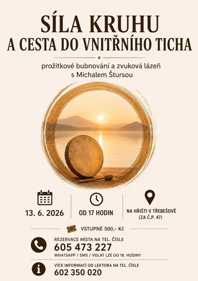 PROŽITKOVÉ BUBNOVÁNÍ A ZVUKOVÁ LÁZEŇ S MICHALEM ŠTURSOU