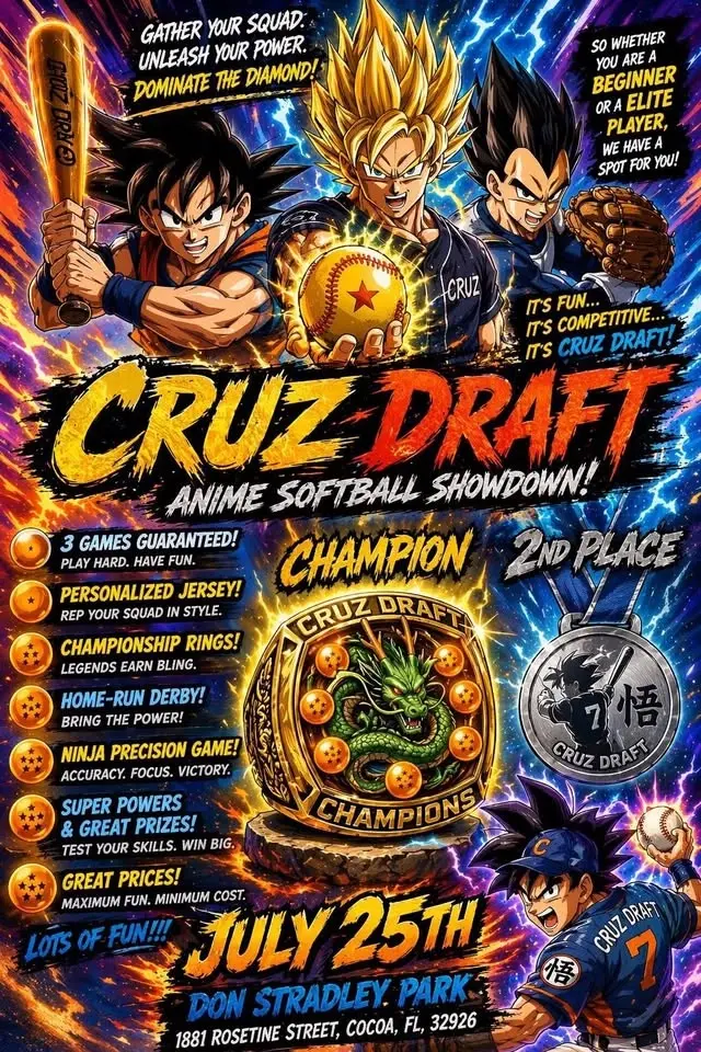 Cruz Drafts, Anime Inspired Softball Tournament 