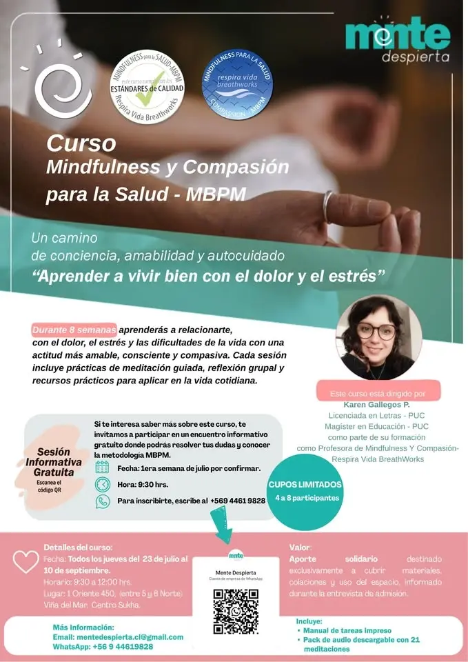 Curso Mindfulness y Compasión para la Salud - MBPM