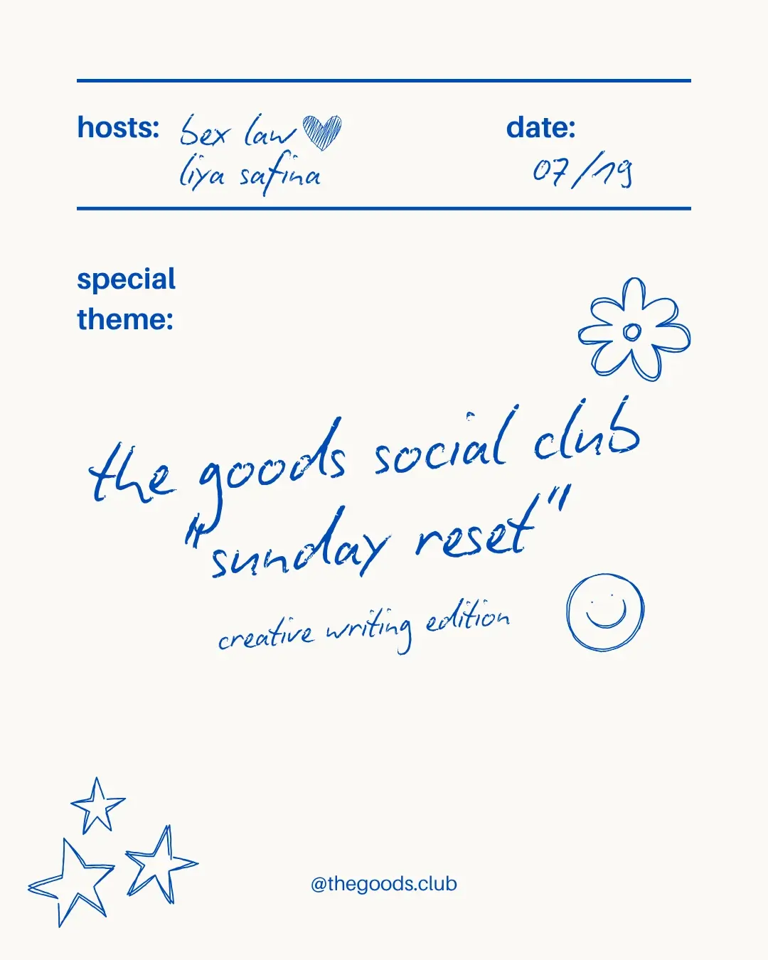 Sunday Reset with The Goods Social Club @ fishcake