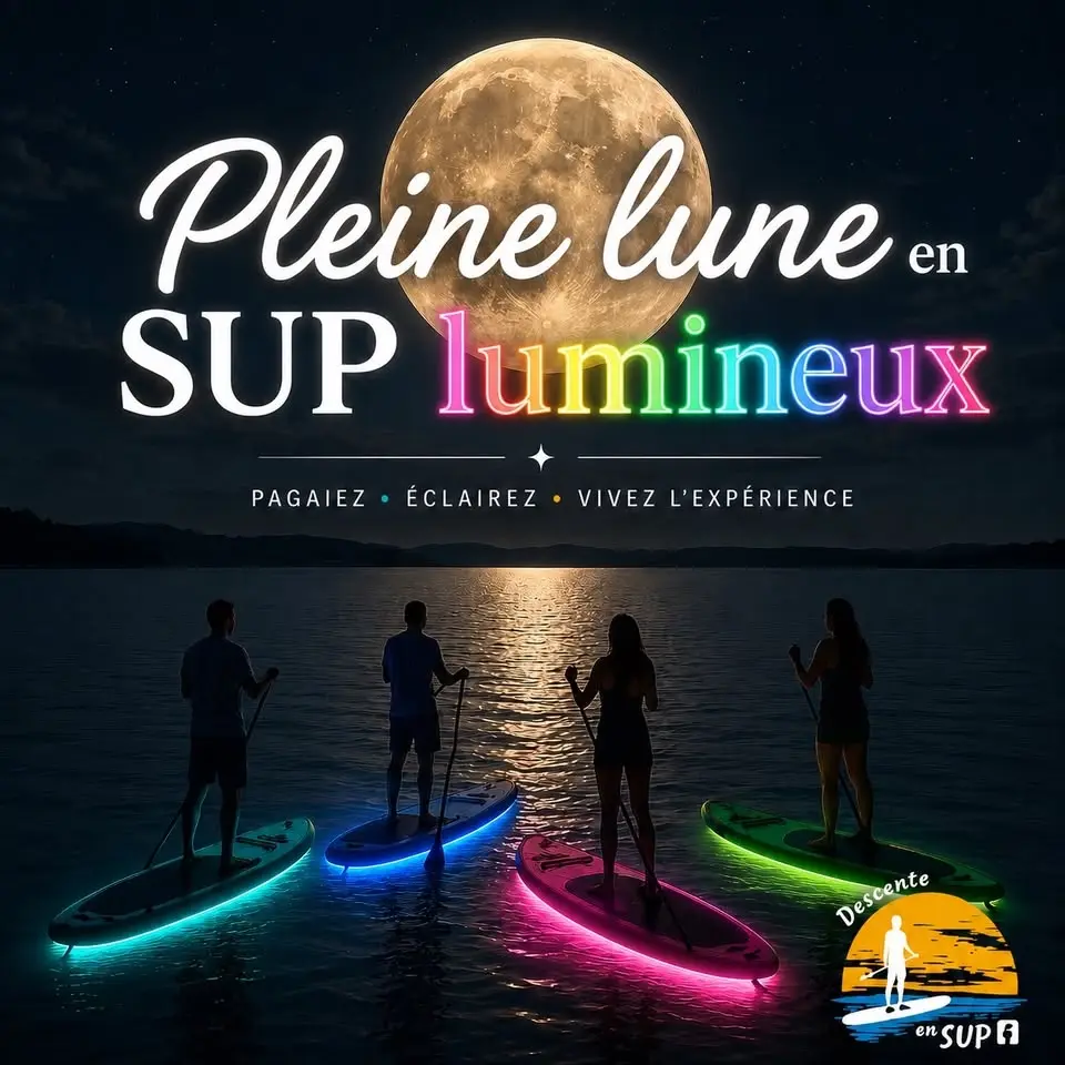 Pleine Lune 𝑒𝑛 𝑆𝑈𝑃 lumineux 🌕🏄🏼