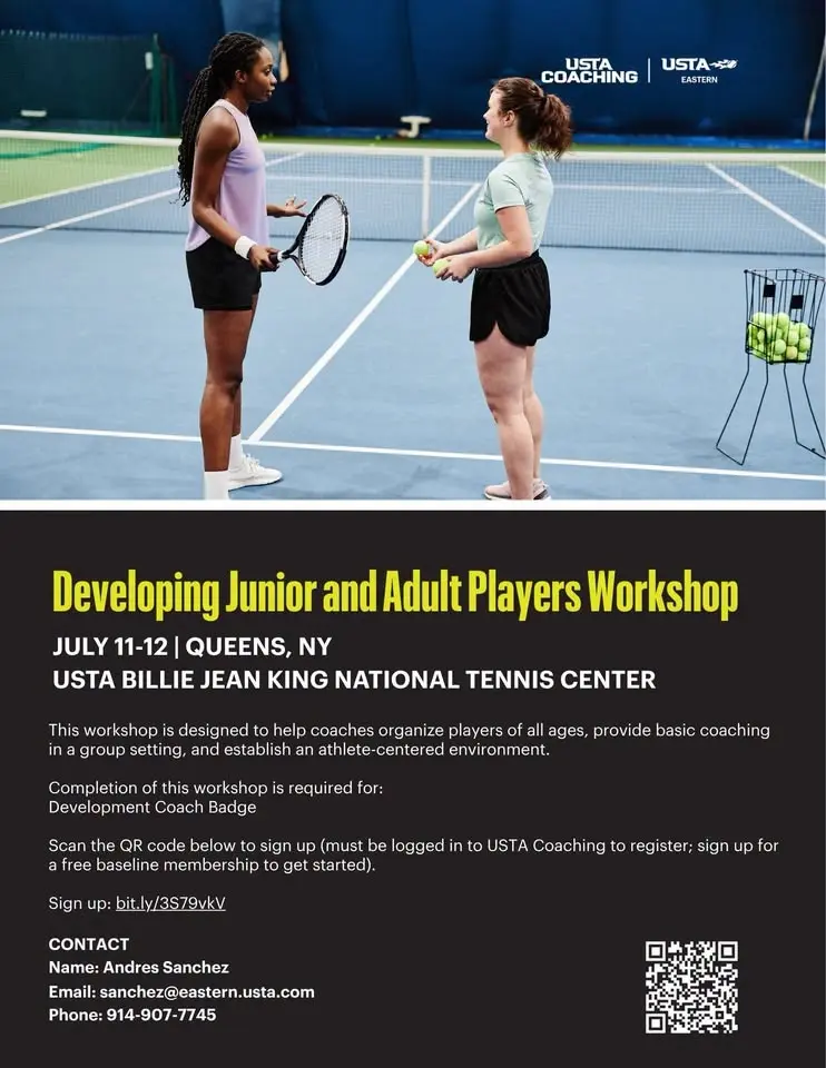 Developing Junior and Adult Tennis Players Workshop - Flushing, NY