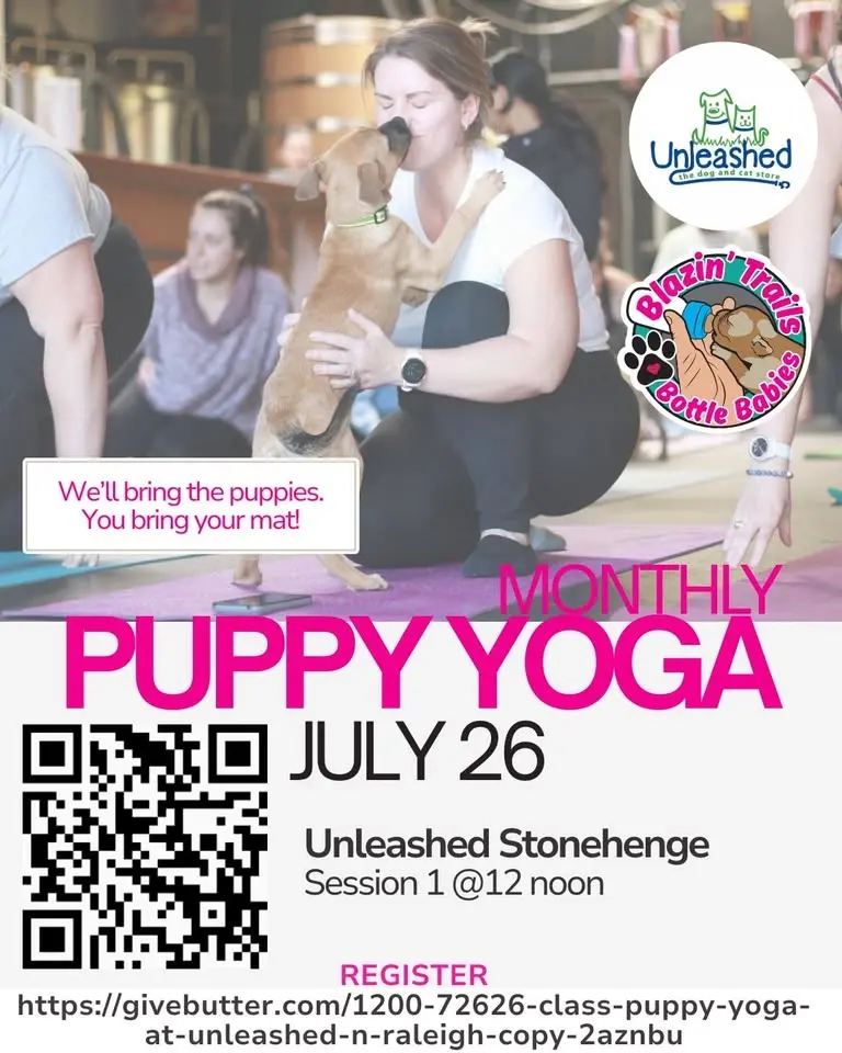 Puppy Yoga @ Unleashed (Stonehenge) 12:00 -1:00pm 