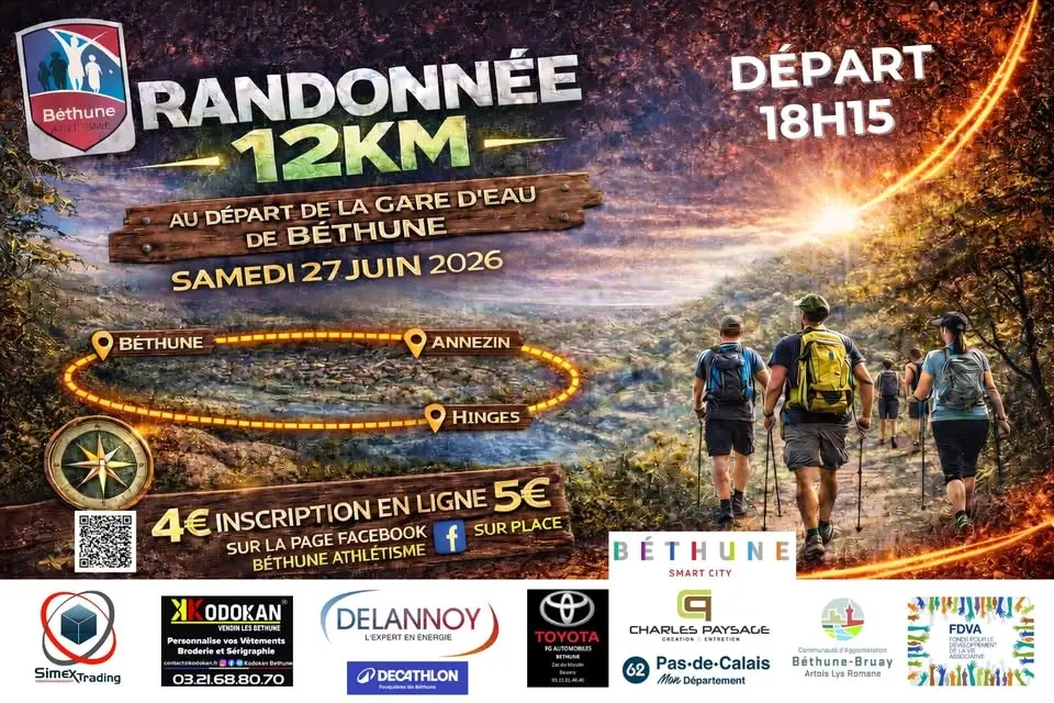 Marche 12km au départ de la gare d'eau
