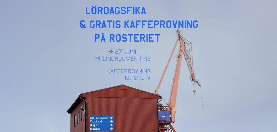 Lördagsfika och gratis kaffeprovning på rosteriet
