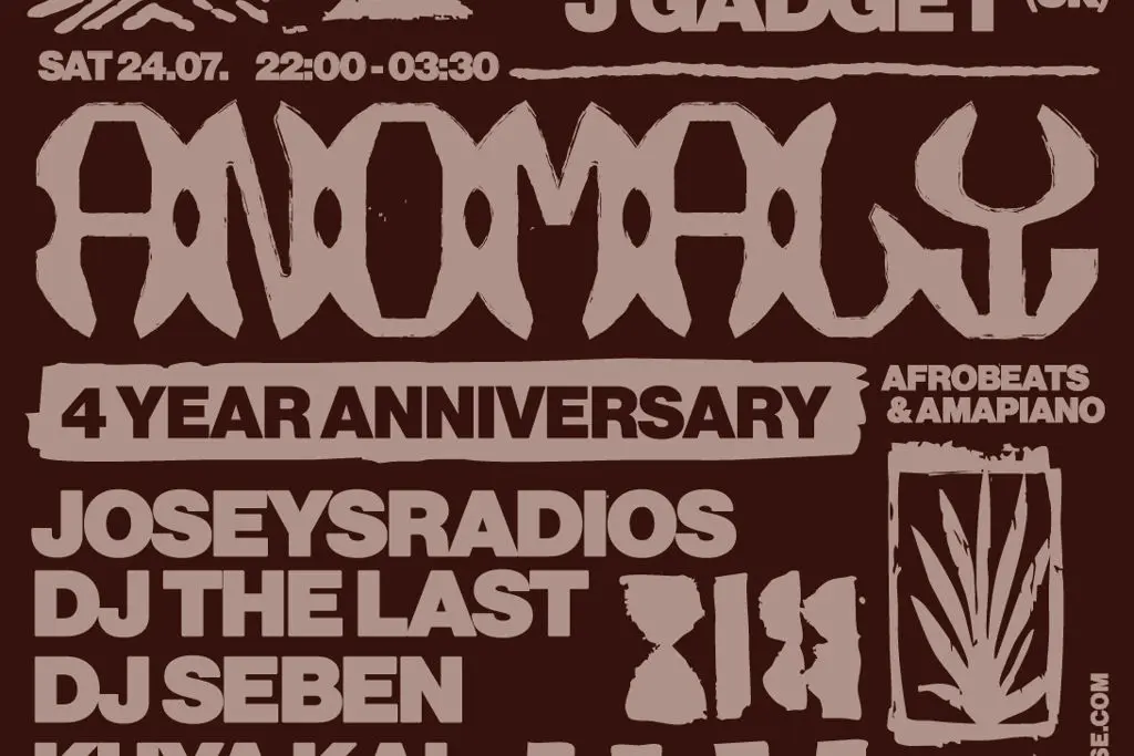 Anomaly 4 Year Anniversary @ Valkoinen Sali I FRI 24.7.26