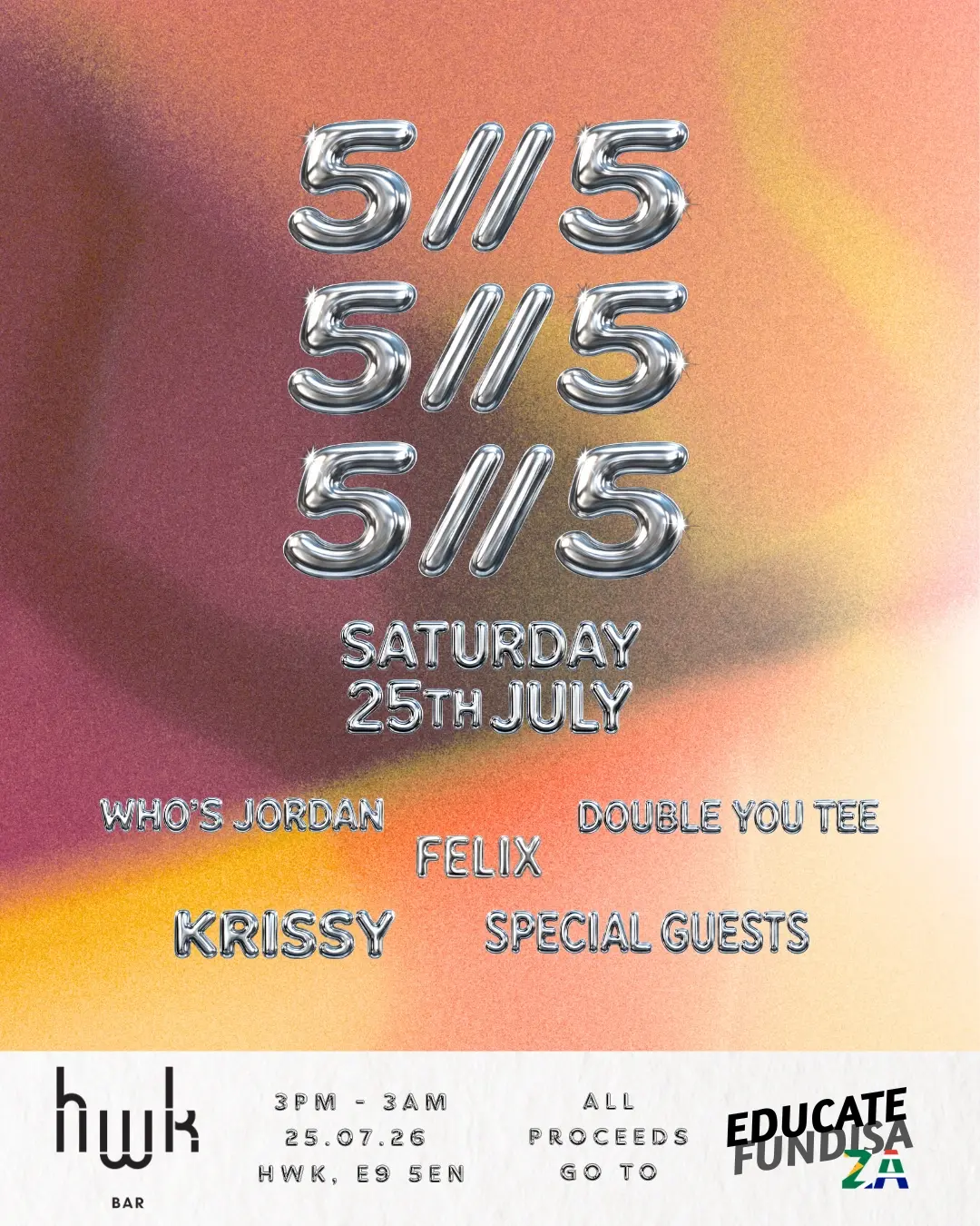 5//5 Day & Evening Terrace Party