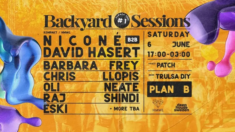 Backyard Sessions #1 - 6 June (Day & Night) - with Niconé, David Hasert and local support @ Plan B