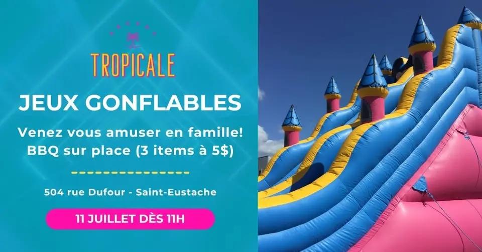 JOURNÉE JEUX GONFLABLES À L'ARCADE TROPICALE 