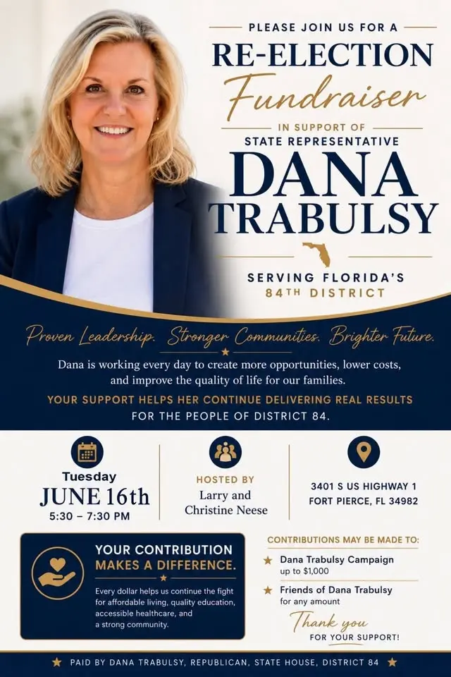 Re-Election Fundraiser for St Representative Trabulsy