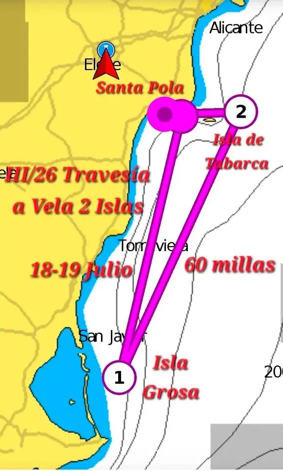 III/26 TRAVESÍA A ⛵️ VELA 2 🏝 ISLAS (65 millas)