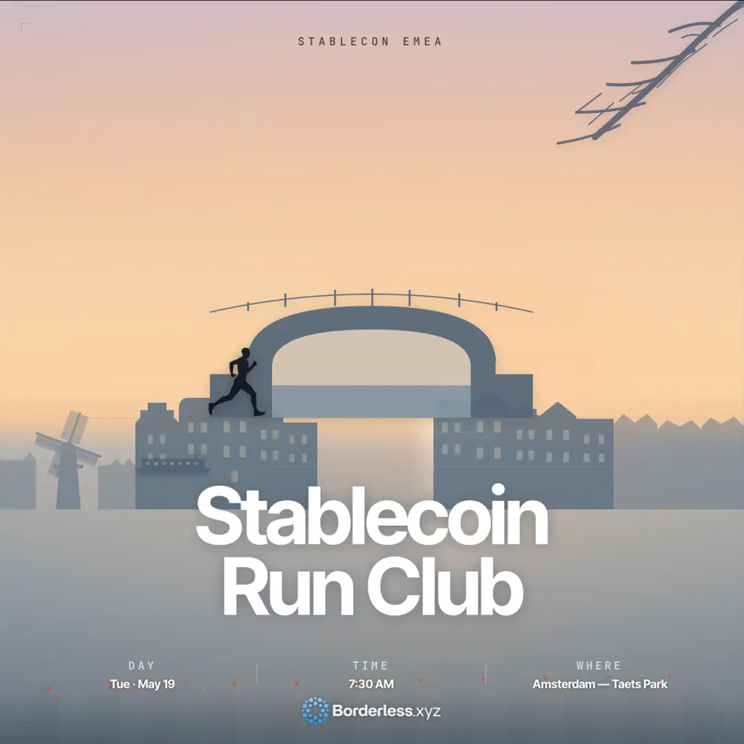 Stablecoin Run Club: Amsterdam Edition | Hosted by Borderless.xyz