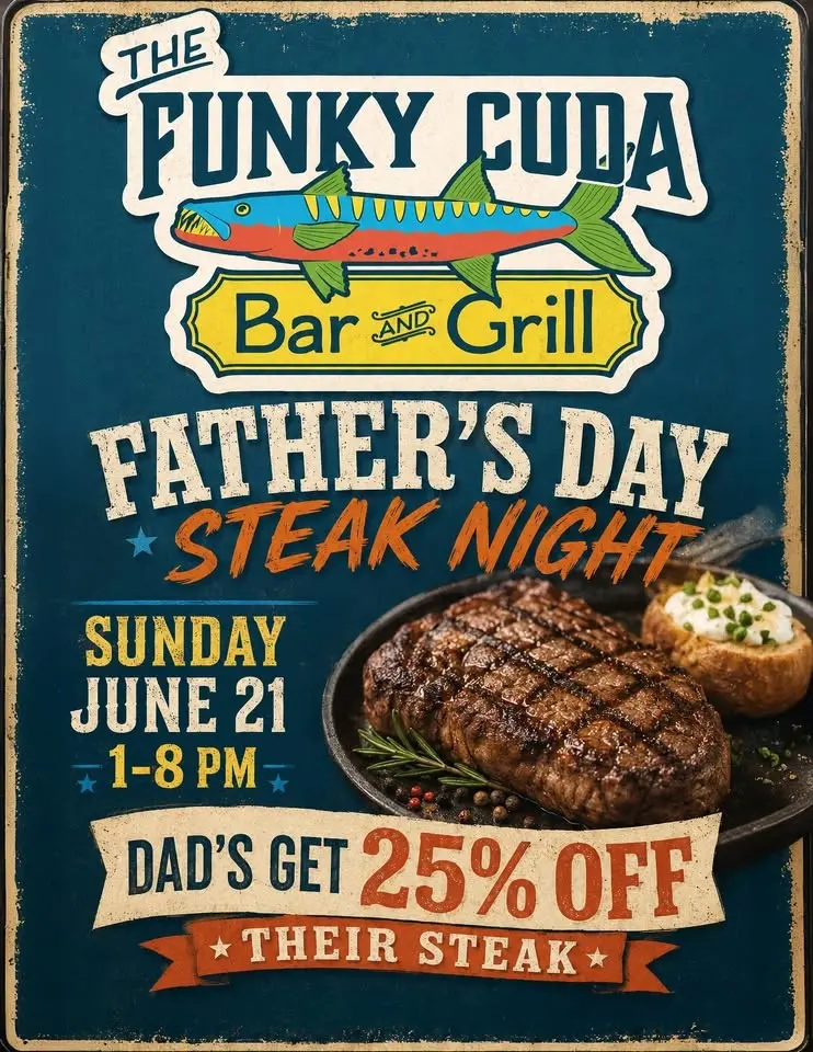 Father's Day Steak Night at The Funky Cuda