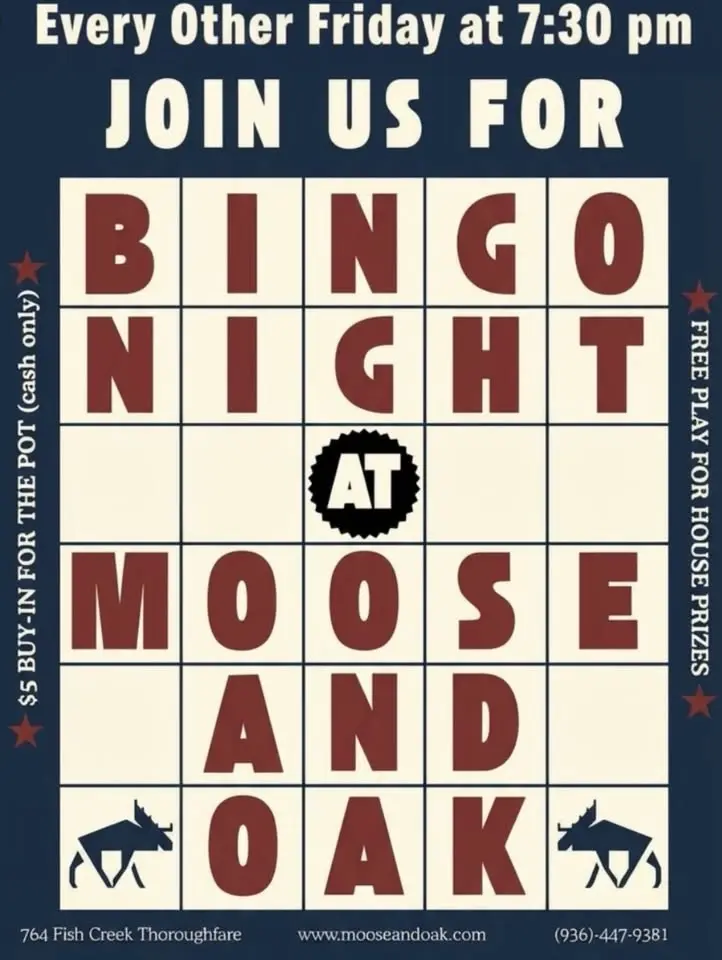 Friday Night Bingo @ Moose & Oak