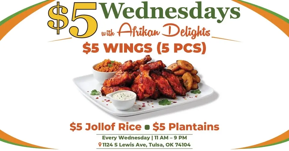 $5 Wednesdays with Afrikan Delights 
