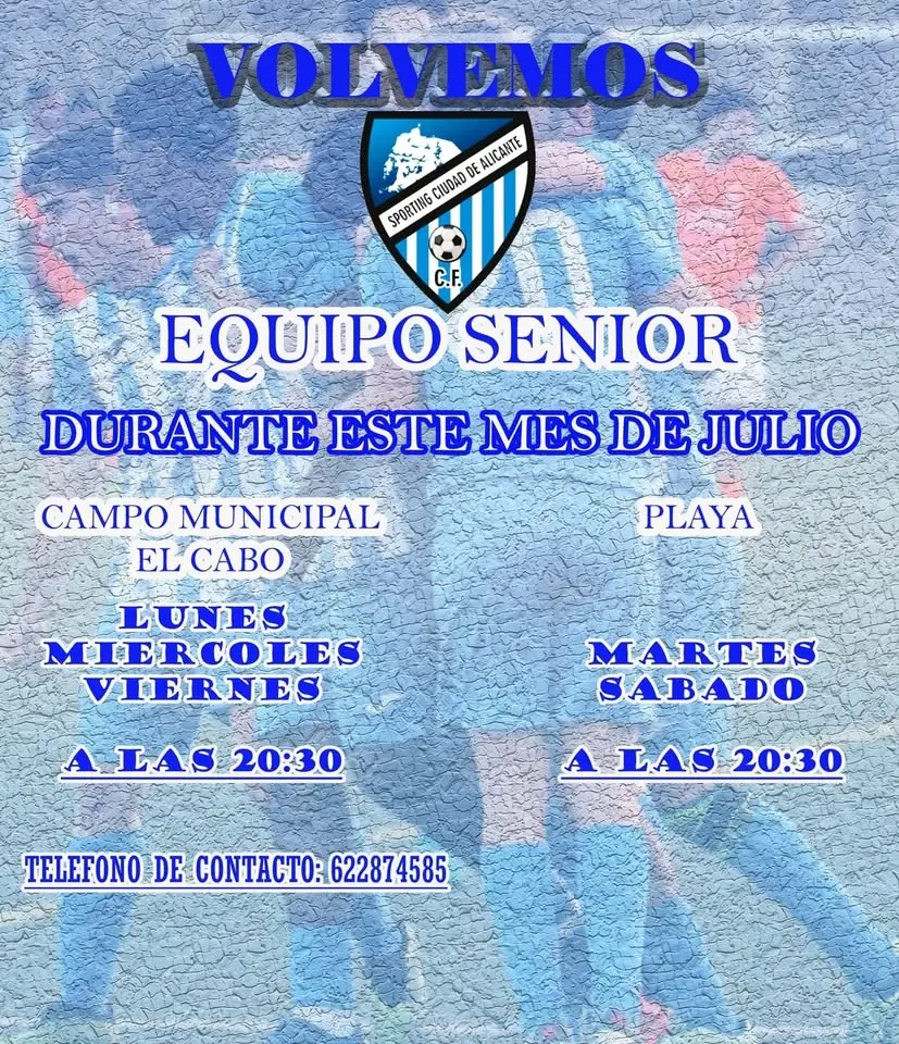 Primer entrenamiento del equipo senior