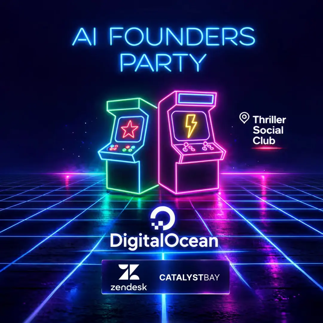 Slides Down: AI Founders Party by DigitalOcean & Zendesk