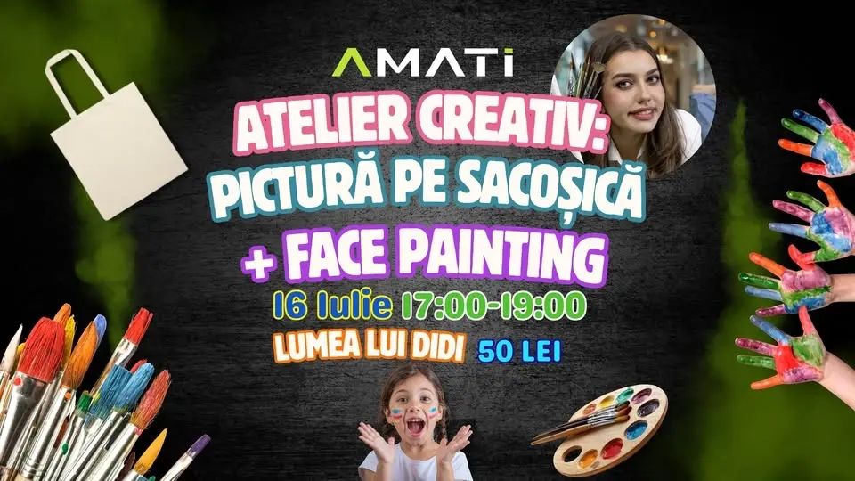 Atelierului de pictură pe sacoșele din bumbac