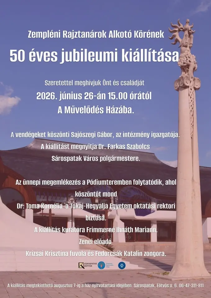 Zempléni Rajztanárok Alkotó Körének 50 éves jubileumi kiállítása