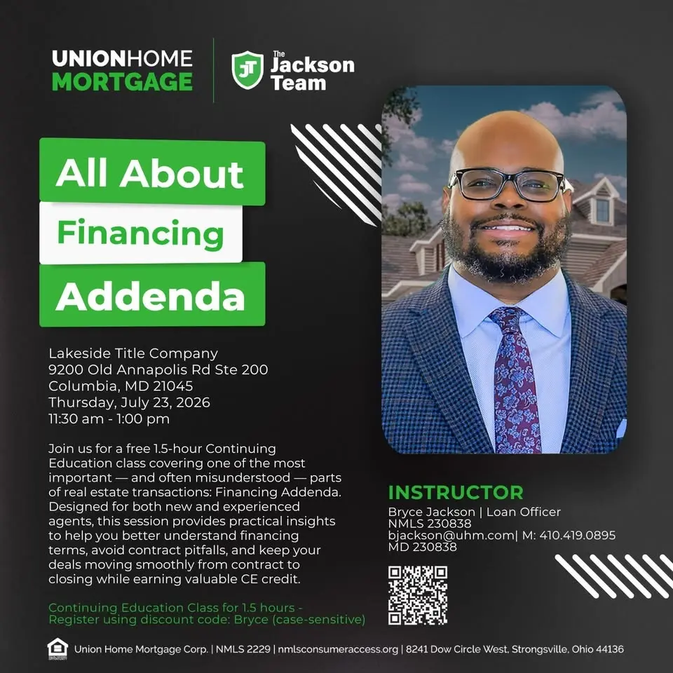 Realtor Free 1.5hr CE - All About Financing Addenda- Lakeside Title Company 