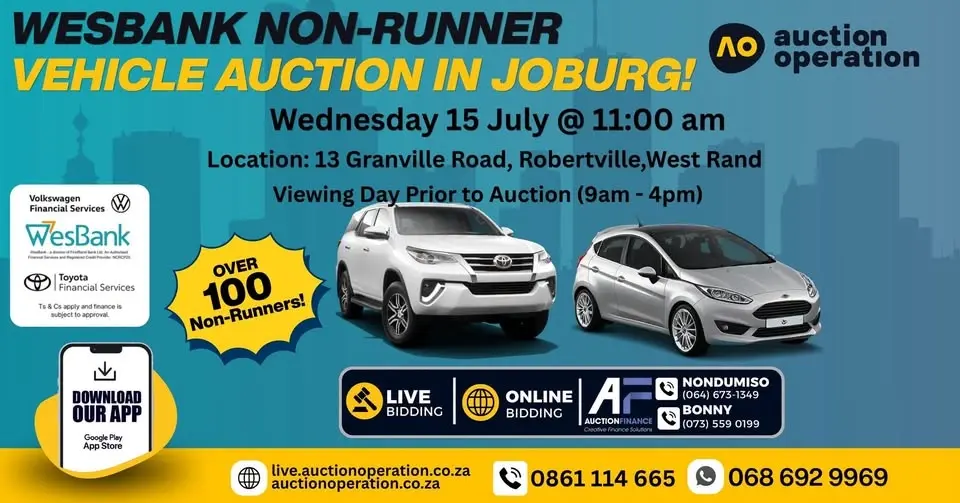 WesBank Vehicle Auction in Joburg!