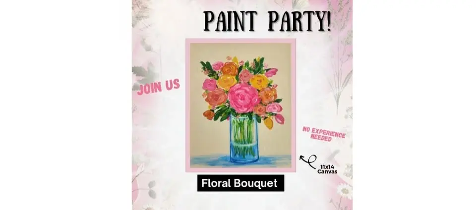 Floral Bouquet Paint Night - at Harmonic Egg & Wellness