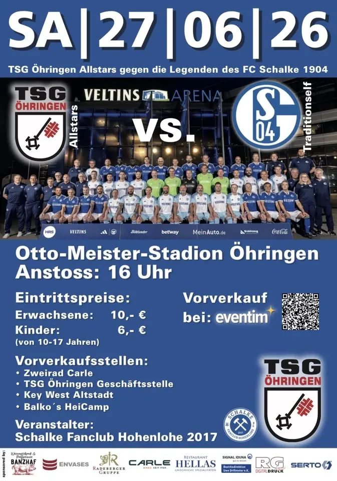 !Die Revanche! TSG Öhringen Allstars vs Legendenmannschaft des FC Schalke 04