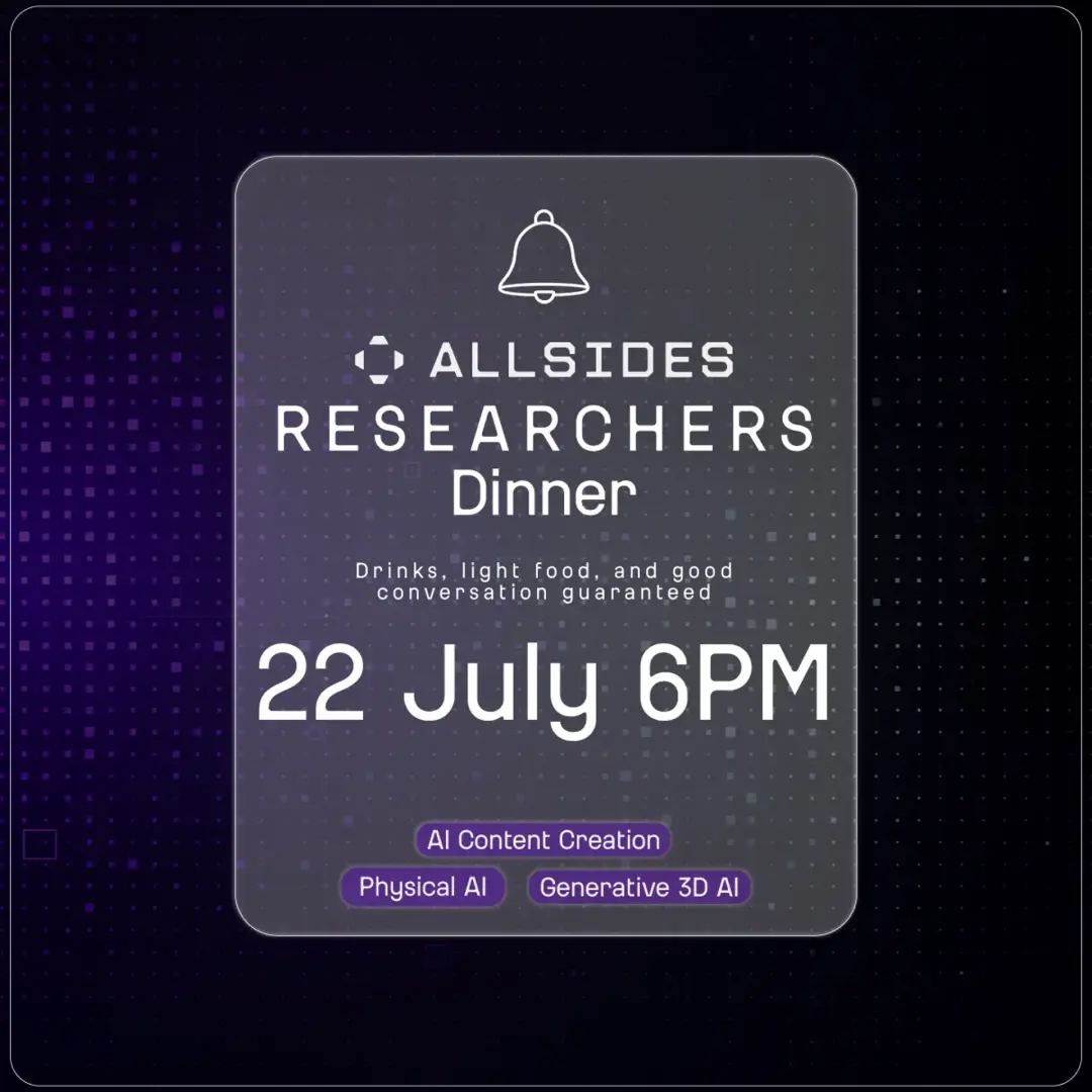 ALLSIDES Research Dinner: The Future of World Models