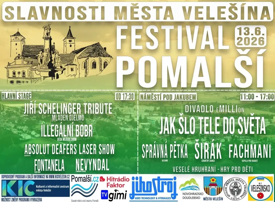 SLAVNOSTI MĚSTA VELEŠÍNA - FESTIVAL POMALŠÍ