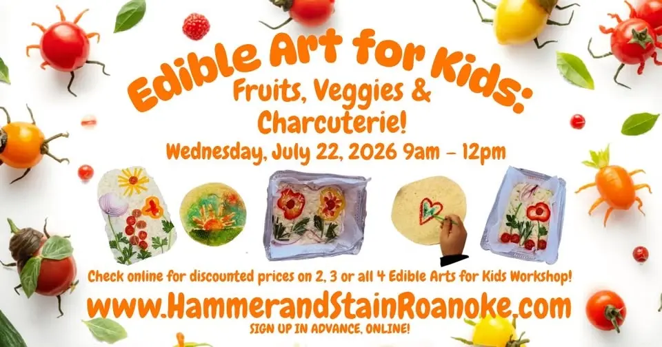 07/22/26 (Wednesday) Edible Art for Kids: Fruits, Veggies & Charcuterie! 9am - 12pm