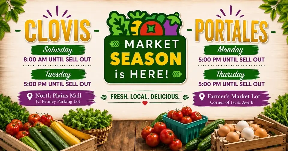 Portales Farmer's Market - Monday's at 5:00 PM  