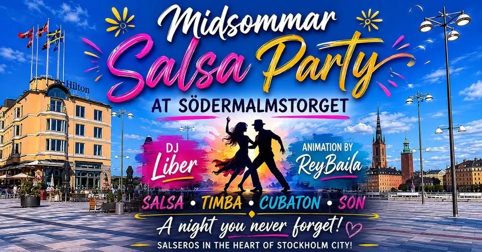 Midsummer Salsa Party at Södermalmstorg! 🕺🌞