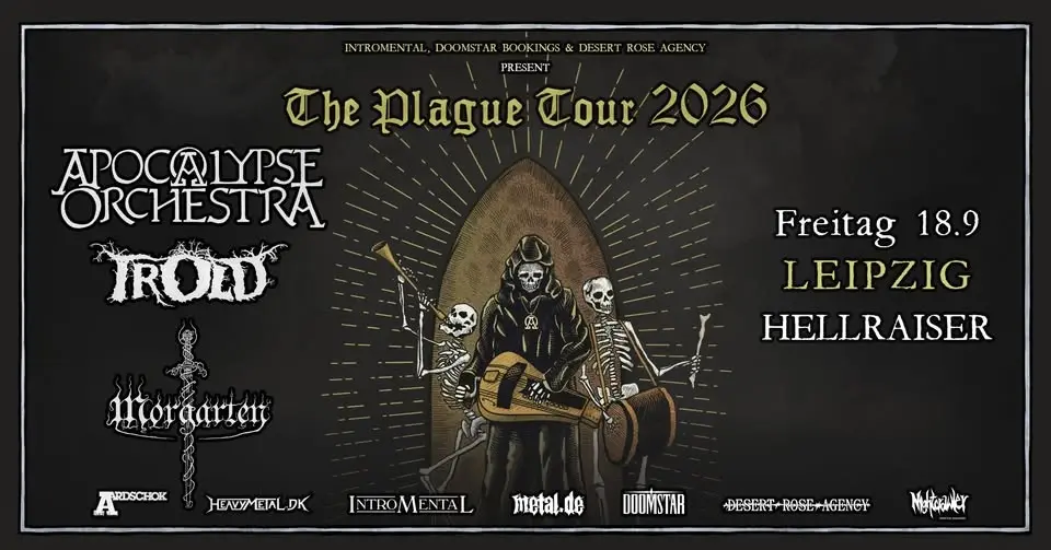 Apocalypse Orchestra "The Plague Tour 2026"  Support : Trold & Morgarten | Hellraiser Leipzig