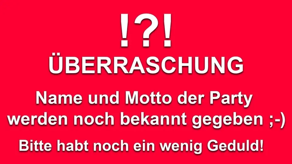 ÜBERRASCHUNGSPARTY