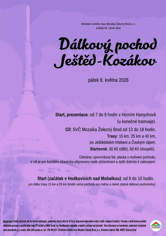 Dálkový pochod Ještěd - Kozákov 2026