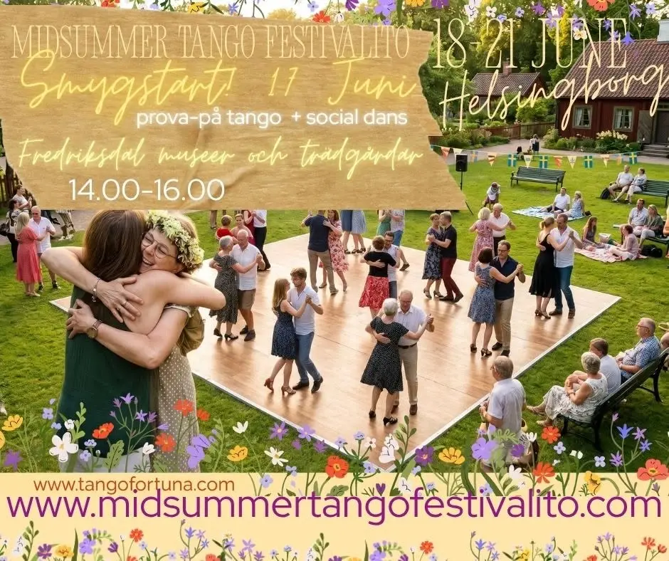 Intro Tango för alla! Smygstart på Midsommar festivalito...