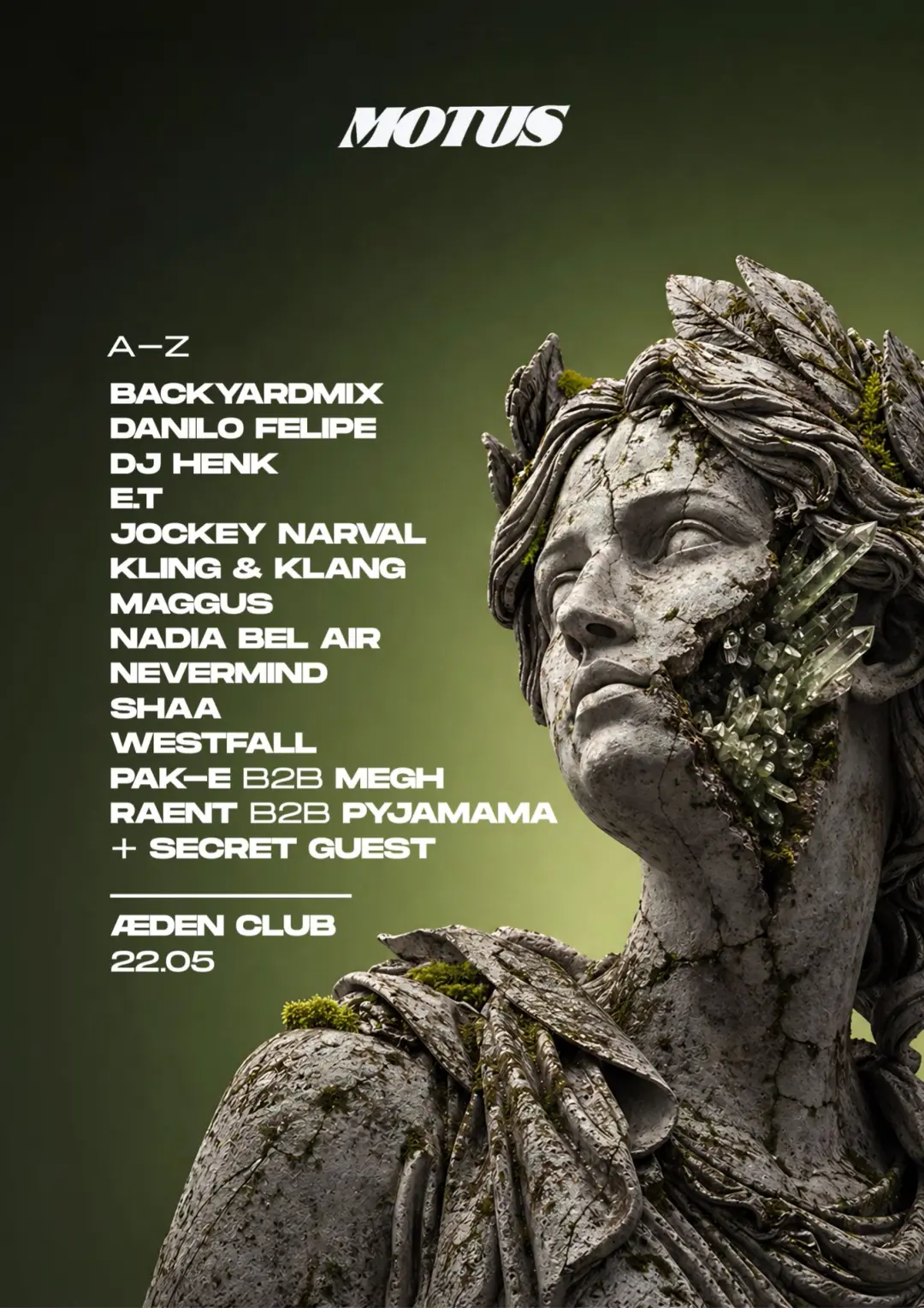 Motus 1st Anniversary with DANILO FILIPE, HENK, KLING&KLANG, BACKYARDMIX, Westfall, NEVERMIND
