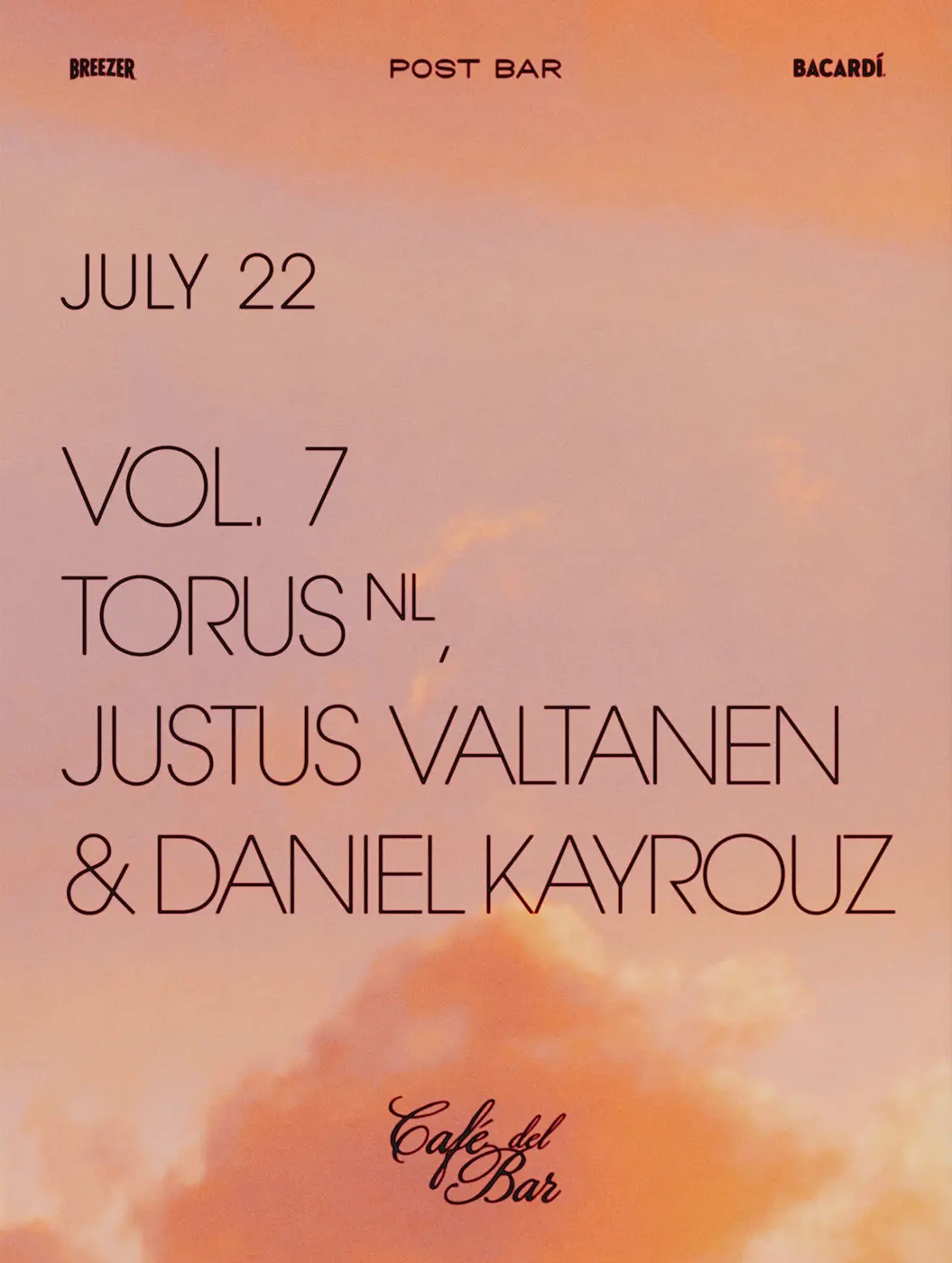 Cafe Del Bar Vol. 7 — Torus (NL), Daniel Kayrouz & Justus Valtanen