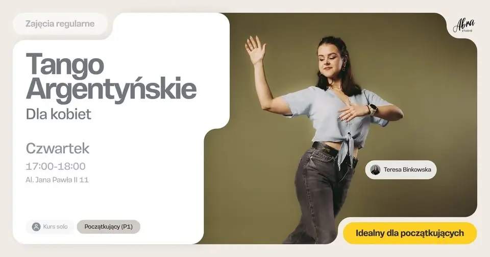 Tango Argentyńskie solo dla kobiet z Teresą Binkowską poziom początkujący (P1)