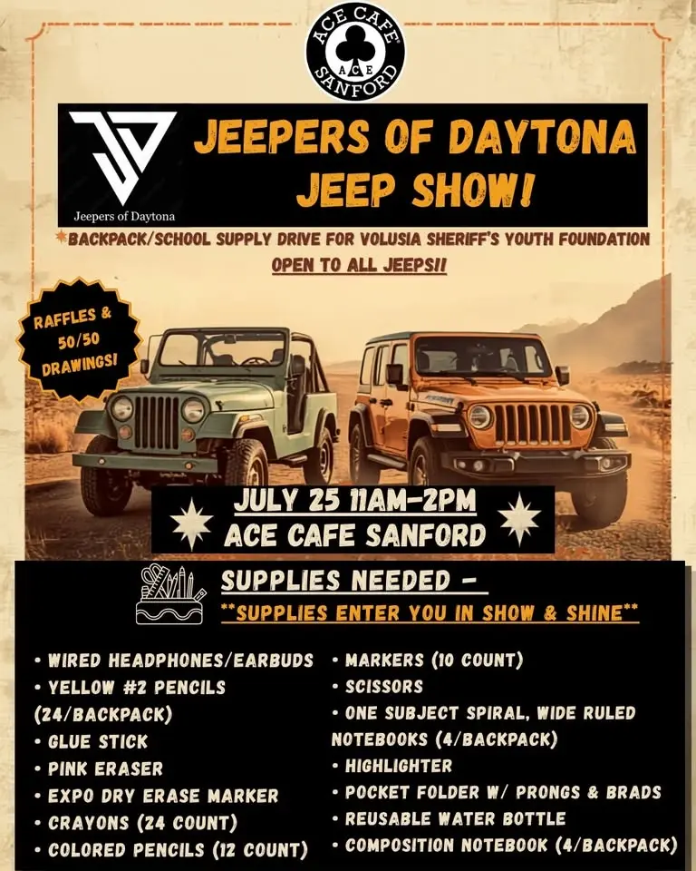 JOD Jeep Show/School Supply Drive