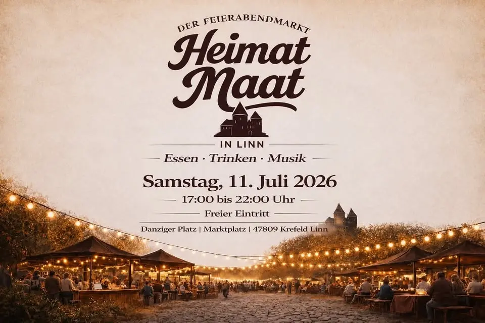 Heimat Maat – Der Feierabendmarkt in Krefeld Linn | Sa. 11. Juli 2026